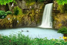 water fall nature rectangle 3d hd