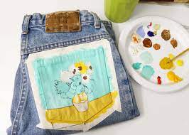 5| paint the design on the denim in white first. How To Paint On Jeans 5 Steps With Pictures Kessler Ramirez Art Travel