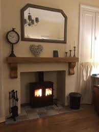 Oak Fireplace Mantel Shelf With Corbels
