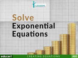 Solve Exponential Equations Lesson Plans