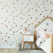 metallic dotty polka dot wallpaper