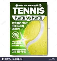 Tennis Poster Vector Sports Bar Event Announcement Vertical Banner