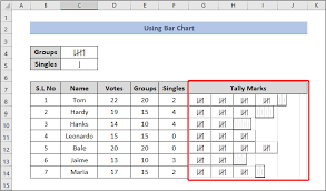 how to make tally marks in excel 4