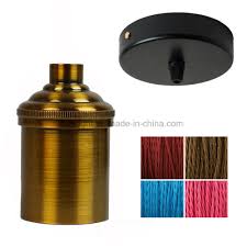 China E26 Socket Pendant Light Antique Lamp Parts China Lamp Wiring Kit Cloth Electrical Cord