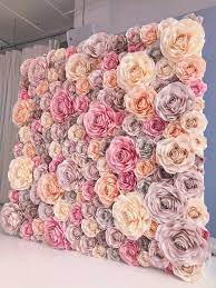 Flower Wall Backdrop Diy Paper Flowers