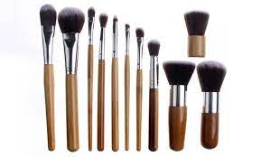 bamboo makeup brush set 11 pc