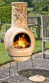 Large Mexican Clay Chimenea Fire
