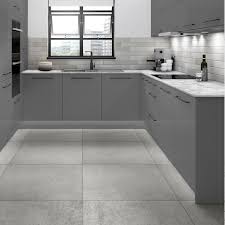 Use a dark stained hardwood to make a kitchen with gray cabinets appear elegant and refined. Floor Tiles Liverpool Old Swan Tiles