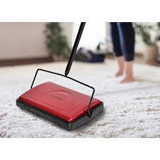 triple brush floor and carpet sweeper
