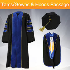 Doctoral Graduation Gown Phd Robe Hood Tam Graduationmall