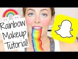 easy snapchat rainbow halloween makeup