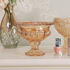 Decorative Glass Footed Display Bowl