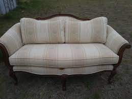 Ethan Allen Loveseat Couch Settee Wood
