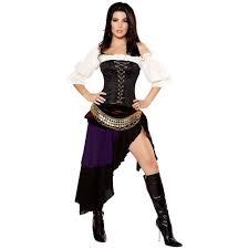 Gypsy Costume Adult Pirate Wench Renaissance Peasant Girl