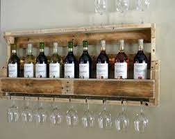 how to make pallet wine rack with glass