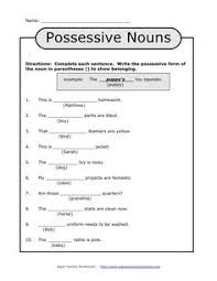 The possessive form of noun is formed by adding an apostrophe and an s (or just an apostrophe for plural nouns already ending in an s). 65 Possessive S Ideas Possessives Possessive Nouns Nouns