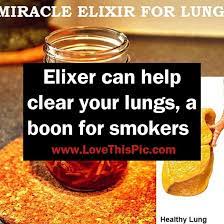elixer can help clear your lungs a