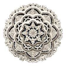 Carved Wood Wall Medallion 30