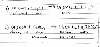 ethanoic acid reacts with ethanol