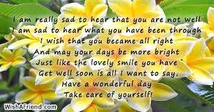 Check spelling or type a new query. I Am Really Sad To Hear Get Well Soon Card Message