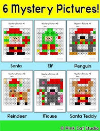 Christmas Math Hundreds Chart Mystery Pictures Color By Number