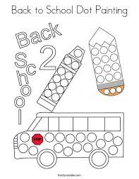 School Dot Painting Coloring Page