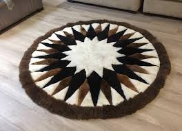 new round alpaca rug super alpaka