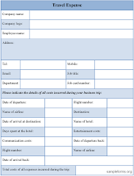 Sample Travel Expense Policy Reimbursement Form Template Excel Yun56