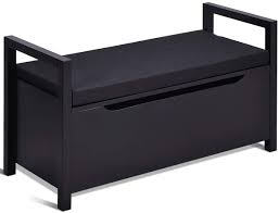 Frequent special offers.all products from bedroom storage bench category are shipped worldwide with no additional fees. Amazon Com Giantex Shoe Storage Bench With Cushion Entryway Storage Benches End Of Bed Bench For Bedroom Wood Shoe Bench With Seat Black Kitchen Dining