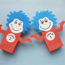 thing 1 and thing 2 craft with template
