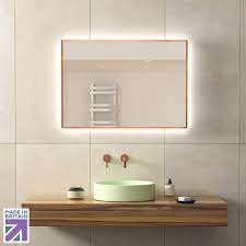 Copper Frame Backlit Bathroom Mirror