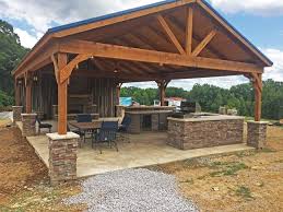 Covered Pavilion With Outdoor Kitchen
