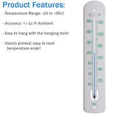 380mm Large Plastic Wall Thermometer