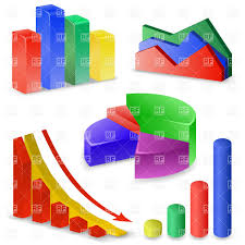 Charts And Graphs Collection Reports Set Stock Vector Image