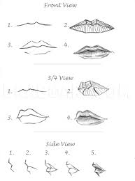 how to draw realistic lips sketch lips