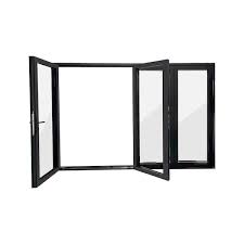 Eris Bifold Doors 144 In X 96 In Low E Argon Black Aluminum Folding Right Hand Outswing Patio Door Bfo 14496 1r3l