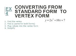 4 2 standard form of a quadratic function