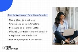 clear polite email to a teacher