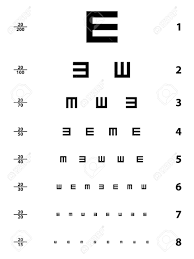 Vector Snellen Eye Test Chart