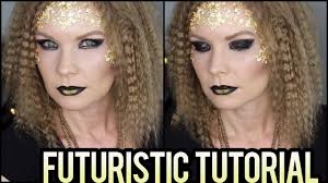 futuristic halloween tutorial makeup