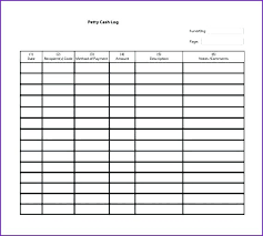 Delivery Log Sheet Petty Cash Tracking Template For Resume
