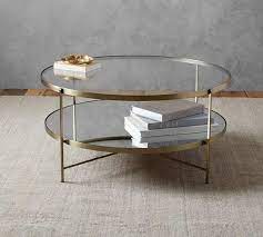 Two Tier Round Glass Coffee Table Flash