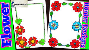 flower border design drawing flower
