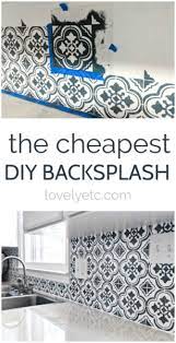 Diy painted kitchen backsplash | farmhouse style. The Cheapest Diy Backsplash Ever Lovely Etc