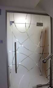 Toughened Glass Door With Filam Work
