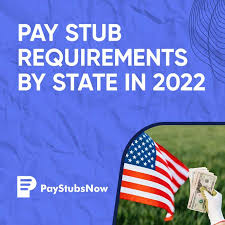 pay stub requirements by state in 2022