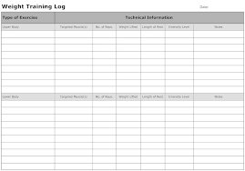 Workout Sheets Template Magdalene Project Org