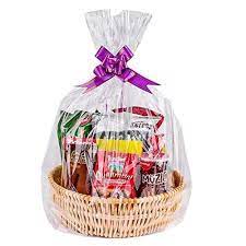 cellophane basket bags in gift bags for