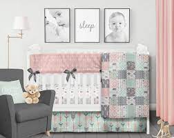 Rustic Girl Quilt Pink Mint Grey Gray