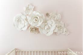 Paper Flower Wall Art In The Nursery